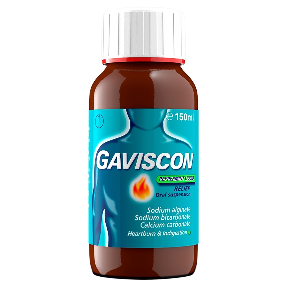 Gaviscon Oral Suspension | For Heartburn, Indigestion & Stomach Care | Peppermint Flavour