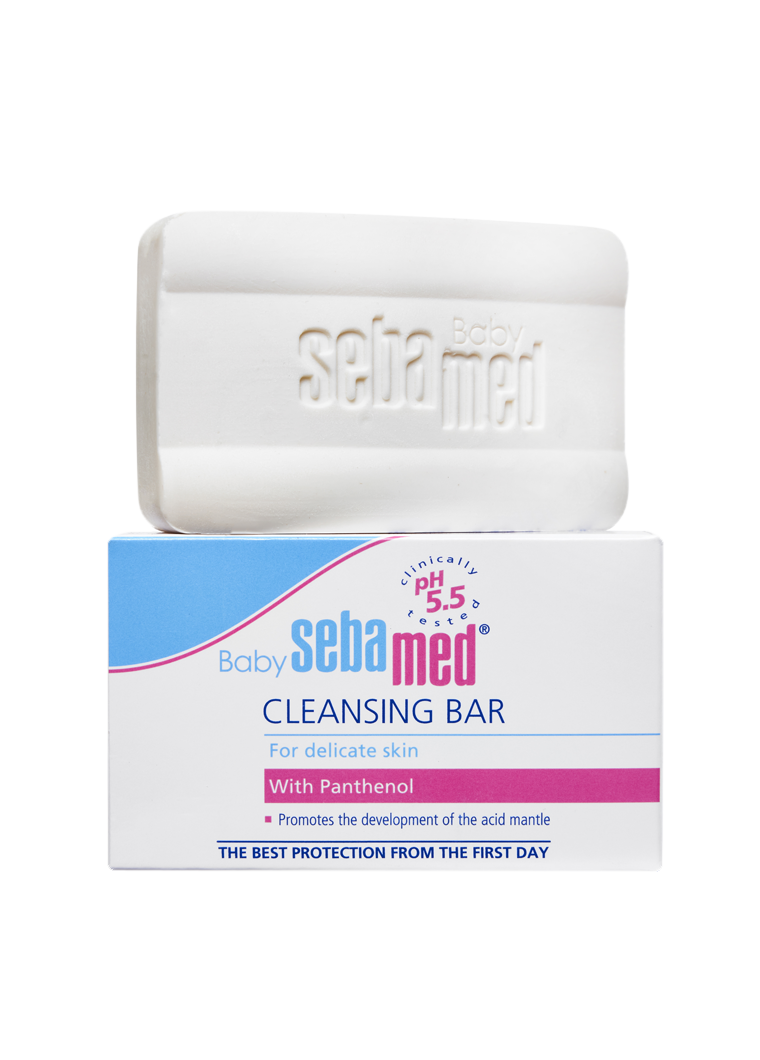 Sebamed Baby Cleansing Bar|pH 5.5 |Newborn bathing|Soap Free|Tear Free|100 gm