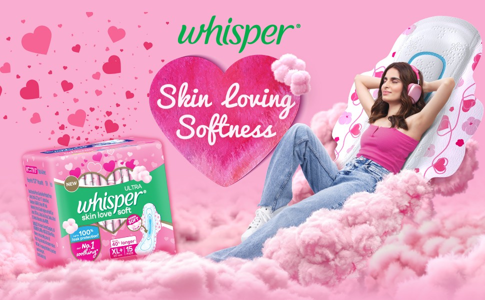 This item: WHISPER ULTRA SKIN LOVE SOFT SANITARY PADS, 50 XL PADS, COTTONY SOFT, OUR