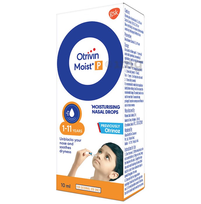 Otrivin Moisturising Paediatric Nasal Drops | For Blocked Nose & Dryness