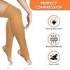 Varicose Vein Stockings | Provides Leg Compression to Improve Blood Circulation & Relieves Pain (Beige)