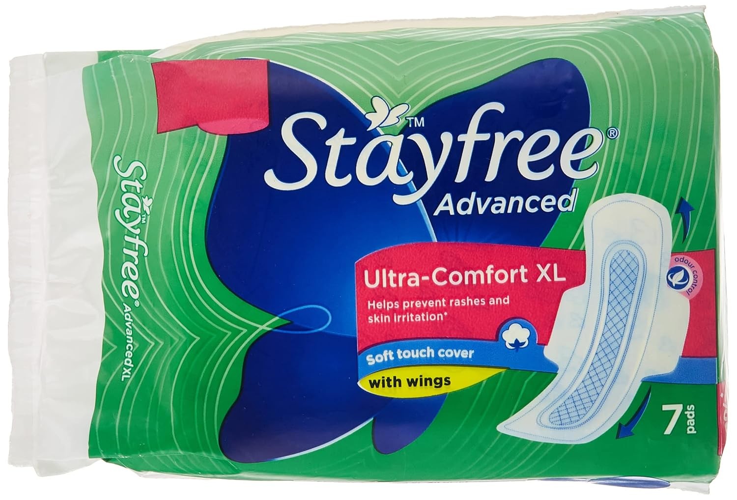 Stayfree Cottony Soft Cover Secure Sanitary Pads with Wings | Size XL Pads