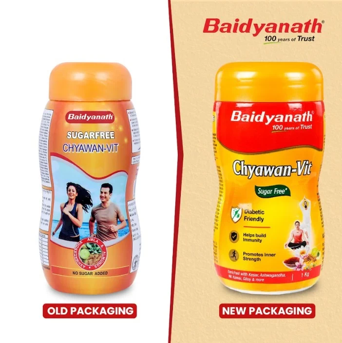 Baidyanath Sugarfree Chyawan-Vit 1 Kg ( Pack of 2) - Specially Formulated Chyawanprash With No Added Sugar- With Benefits Of Amla, Ashwagandha And Almonds| Ayurvedic Immunity Booster