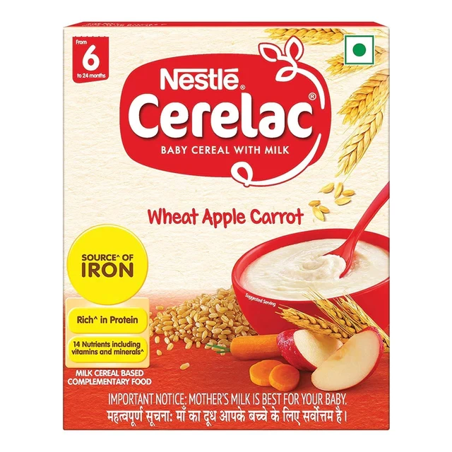 Cerelac Baby Cereal - Wheat Apple Carrot 300Gm