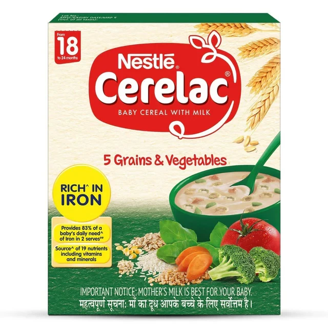 Cerelac Baby Cereal - 5 Grains & Vegetables - From 18 to 24 Months 300 g