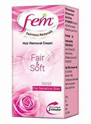 Fem Rose Anti Darkening Sensitive Skin Hair Removal Cream, 25 gm