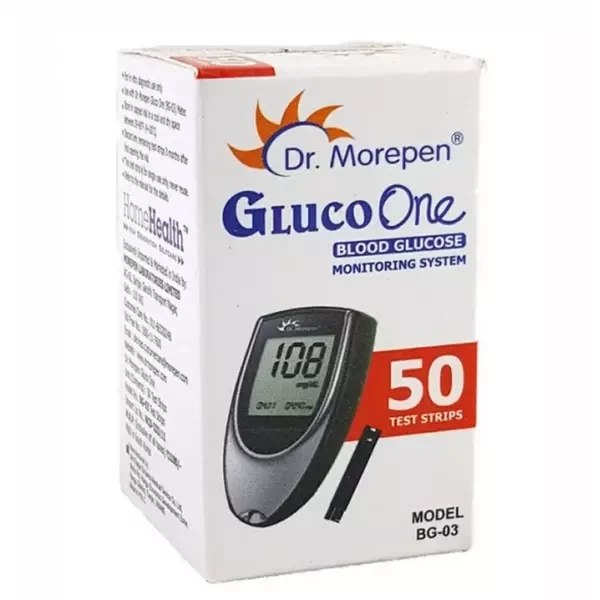 Dr. Morepen Gluco One Bg 03 Glucometer Test Strips Box Of 50