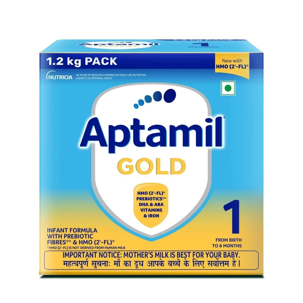 Aptamil Gold Infant Formula Powder - Stage 1 (Upto 6 months)-1.2 KG - Large Pack  (1.2 kg, Upto 6 Months)