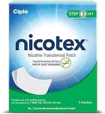 Cipla Nicotex Nicotine Transdermal Patch 14mg | Helps to Quit Smoking | WHO - Approved Therapy | 1 Patch (Pack of 3)