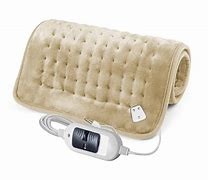 ELOVE Electric Heating Pad for Pain Relief Orthopaedic Heat Therapy with Fast Heating Technology Heating belt for Joints; Muscle; Shoulder; Abdominal; Knee; Neck and Back Pain Relief - Beige