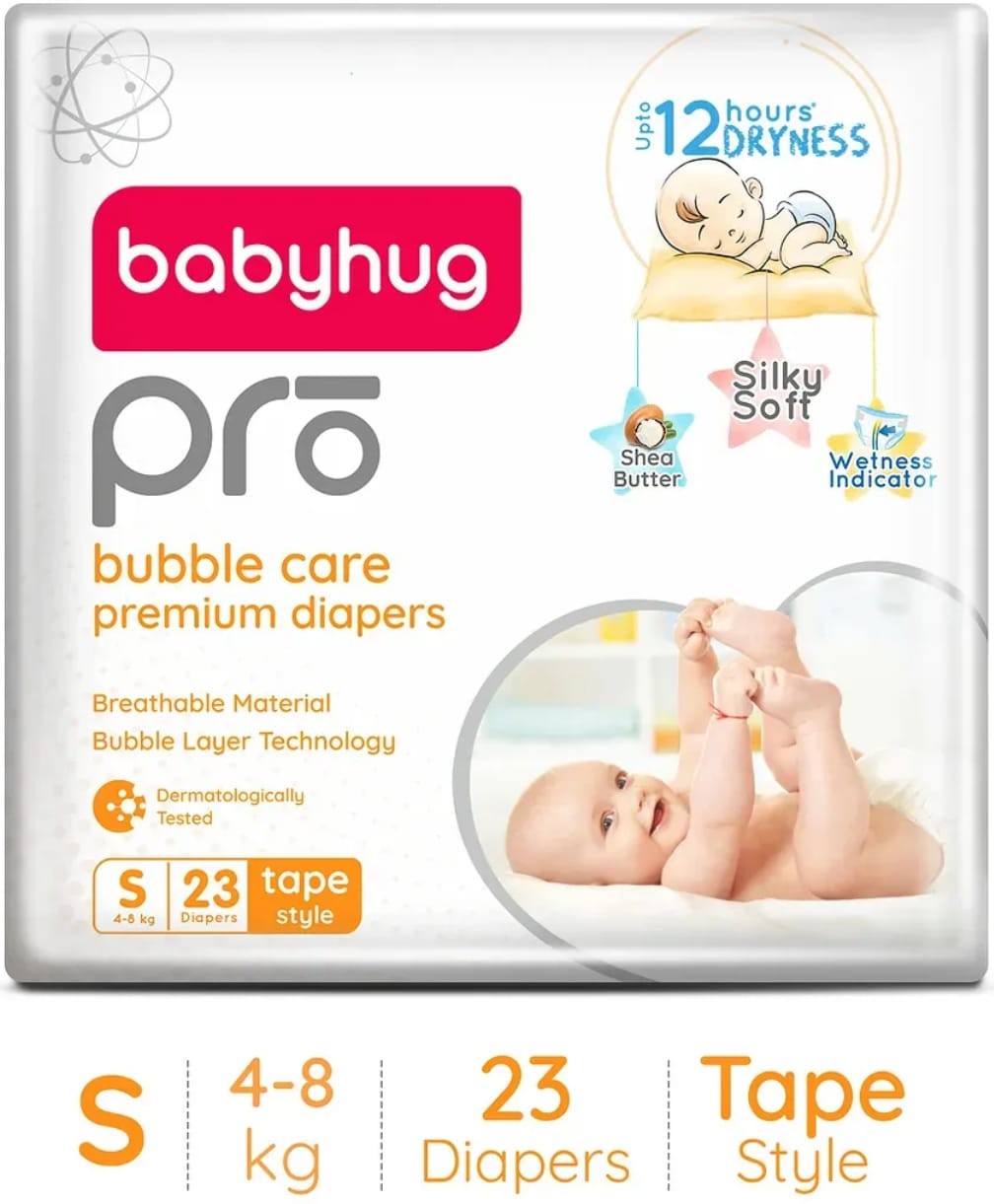 Babyhug Pro Bubble Care Premium Pant Style Diaper Small Size - 140Pieces